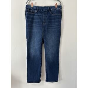 Good American Womens XL Jeans Pull On Dark Wash Stretch Denim Straight Leg